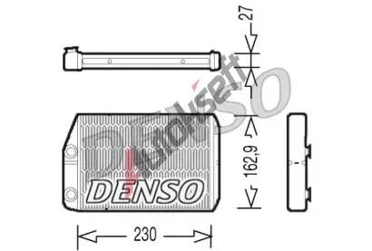 DENSO Vmnk tepla vnitnho vytpn DEN DRR09034, DRR09034