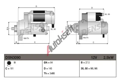 DENSO Startér DEN DSN3090, DSN3090 DENSO Startér DEN DSN3090, DSN3090
