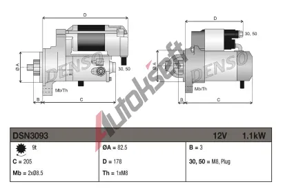 DENSO Startr DEN DSN3093, DSN3093