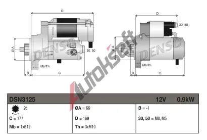 DENSO Startr DEN DSN3125, DSN3125