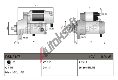 DENSO Start�r DEN DSN3127, DSN3127