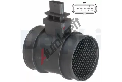 DELPHI Snímač množství protékajícího vzduchu DF AF10637-12B1, AF10637-12B1 DELPHI Snímač množství protékajícího vzduchu DF AF10637-12B1, AF10637-12B1