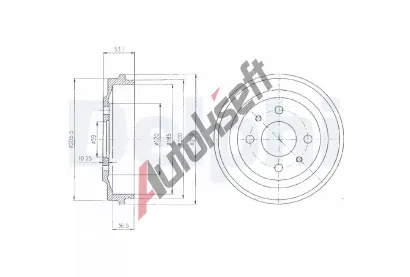 DELPHI Brzdov buben - 185 mm DF BF136, BF136