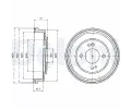 Brzdový buben DELPHI ‐ DF BF208 Brzdový buben DELPHI ‐ DF BF208
