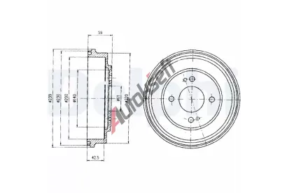 DELPHI Brzdový buben - 200 mm DF BF208, BF208 DELPHI Brzdový buben - 200 mm DF BF208, BF208
