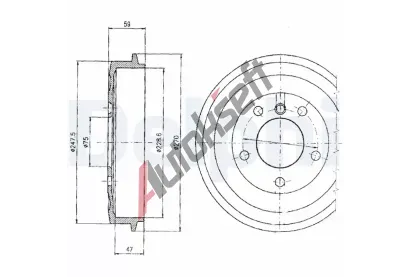 DELPHI Brzdov buben - 228,6 mm DF BF275, BF275