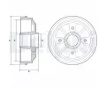Brzdový buben DELPHI ‐ DF BF282 Brzdový buben DELPHI ‐ DF BF282