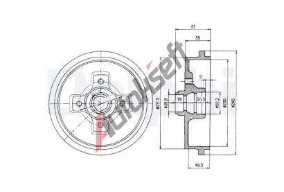 DELPHI Brzdov buben - 200 mm DF BF310, BF310