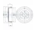 DELPHI Brzdov buben - 203,2 mm ‐ DF BF366