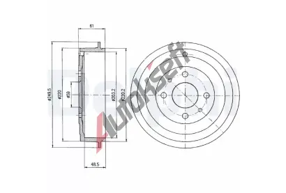 DELPHI Brzdov buben - 203,2 mm DF BF366, BF366