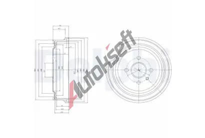 DELPHI Brzdov buben - 230 mm DF BF367, BF367