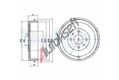 DELPHI Brzdov buben - 228,3 mm DF BF379, BF379