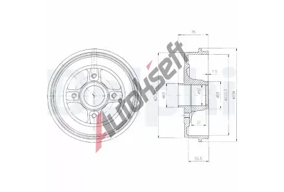 DELPHI Brzdov buben - 203,3 mm DF BF427, BF427