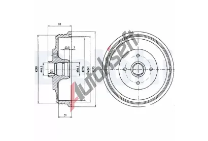 DELPHI Brzdov buben - 230 mm DF BF430, BF430