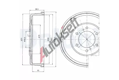 DELPHI Brzdov buben DF BF461, BF461