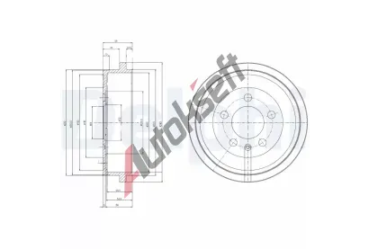 DELPHI Brzdov buben - 200 mm DF BF463, BF463