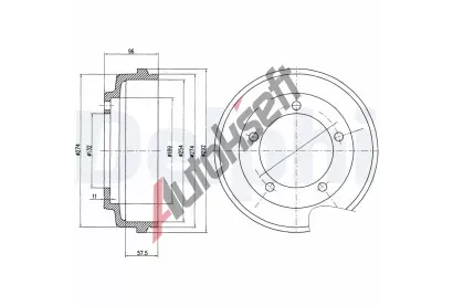 DELPHI Brzdov buben - 254 mm DF BF479, BF479