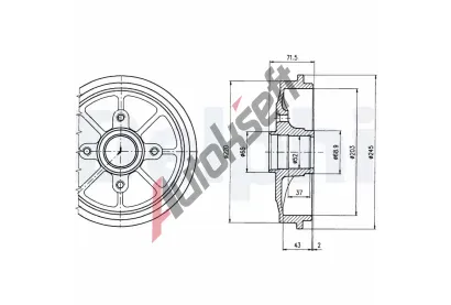 DELPHI Brzdov buben - 203 mm DF BF484, BF484