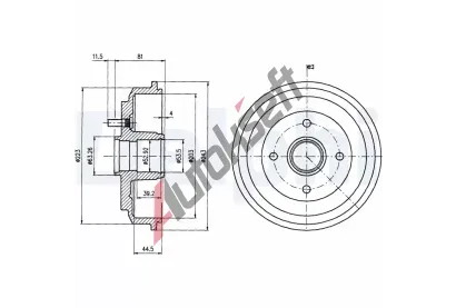 DELPHI Brzdov buben - 203 mm DF BF487, BF487