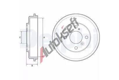 DELPHI Brzdov buben - 200 mm DF BF525, BF525