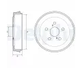 Brzdov buben DELPHI ‐ DF BF536