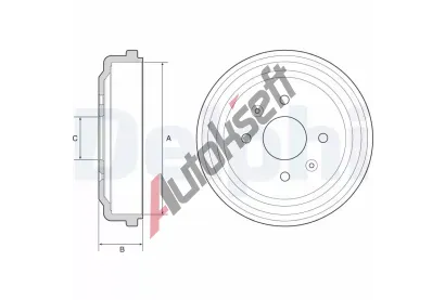 DELPHI Brzdov buben - 200 mm DF BF548, BF548