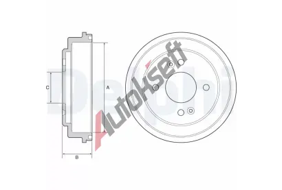 DELPHI Brzdový buben - 180 mm DF BF550, BF550  DELPHI Brzdový buben - 180 mm DF BF550, BF550
