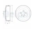 Brzdov buben DELPHI ‐ DF BF558