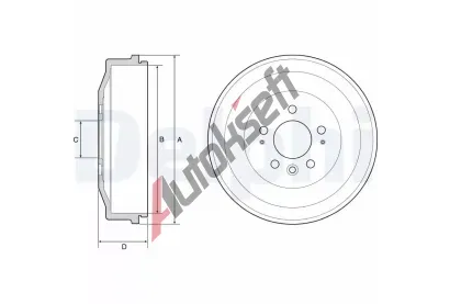 DELPHI Brzdov buben DF BF558, BF558