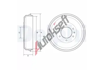 DELPHI Brzdový buben DF BF569, BF569 DELPHI Brzdový buben DF BF569, BF569