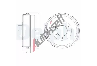 DELPHI Brzdový buben DF BF573, BF573 DELPHI Brzdový buben DF BF573, BF573