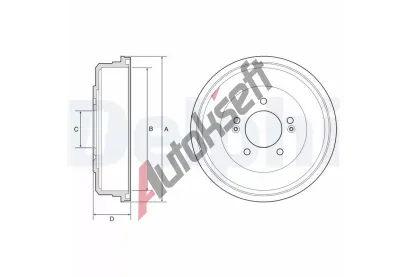 DELPHI Brzdový buben DF BF599, BF599 DELPHI Brzdový buben DF BF599, BF599