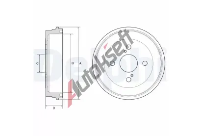 DELPHI Brzdový buben DF BF605, BF605 DELPHI Brzdový buben DF BF605, BF605