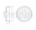 Brzdov buben DELPHI ‐ DF BF620
