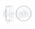 Brzdov buben DELPHI ‐ DF BF623