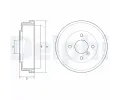 Brzdov buben DELPHI ‐ DF BF627