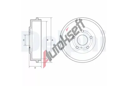 DELPHI Brzdový buben DF BF639, BF639  DELPHI Brzdový buben DF BF639, BF639
