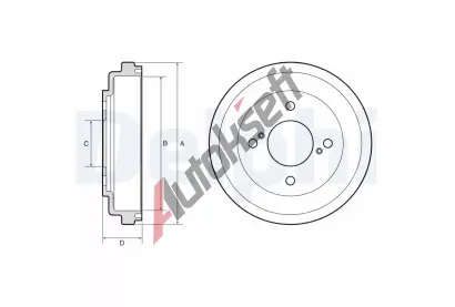 DELPHI Brzdov buben DF BF651, BF651