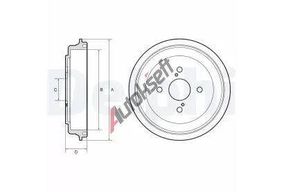 DELPHI Brzdov� buben - 200 mm DF BF674, BF674