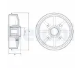Brzdový buben DELPHI ‐ DF BFR484 Brzdový buben DELPHI ‐ DF BFR484