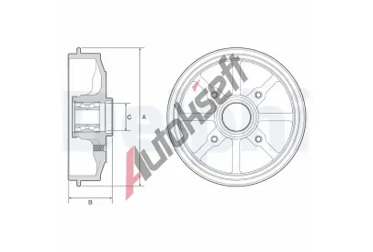 DELPHI Brzdov buben DF BFR484, BFR484