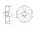 Brzdov buben DELPHI ‐ DF BFR496
