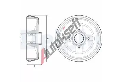 DELPHI Brzdov buben - 203 mm DF BFR496, BFR496