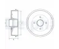 Brzdov buben DELPHI ‐ DF BFR538
