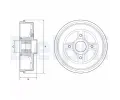Brzdov buben DELPHI ‐ DF BFR595
