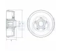 Brzdov buben DELPHI ‐ DF BFR611