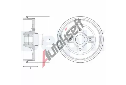 DELPHI Brzdov buben s loiskem DF BFR624, BFR624