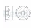 Brzdov buben DELPHI ‐ DF BFR626