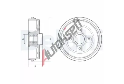 DELPHI Brzdov buben s loiskem - 237 mm DF BFR626, BFR626