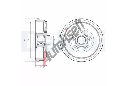 DELPHI Brzdový buben DF BFR656, BFR656 DELPHI Brzdový buben DF BFR656, BFR656